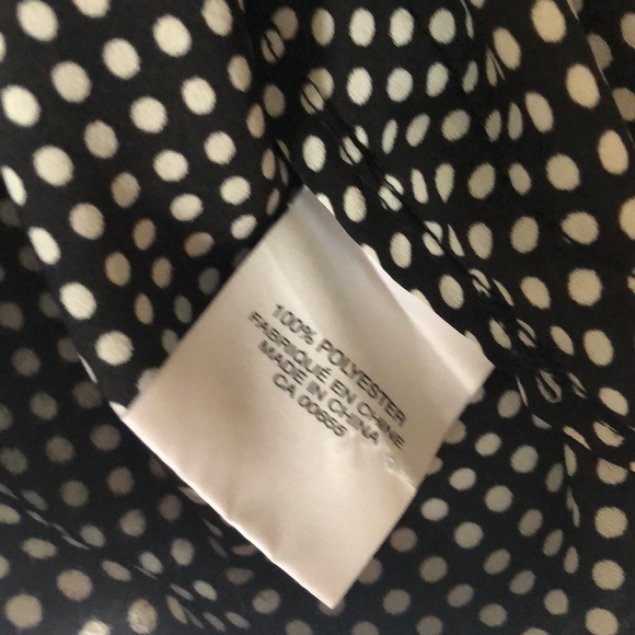 Smart Set Black & White Polka Dot V Neck Blouse XS - Picture 5 of 5